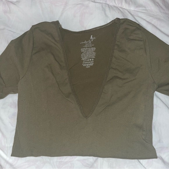 Intimately Deep Free People Long Sleeve Top in Olive Green Size XS/S - Picture 2 of 2